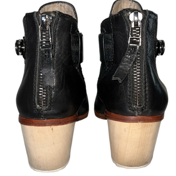 Matt Bernson Cut Out Ankle Boot Leather Size 8m Black - Picture 4 of 10